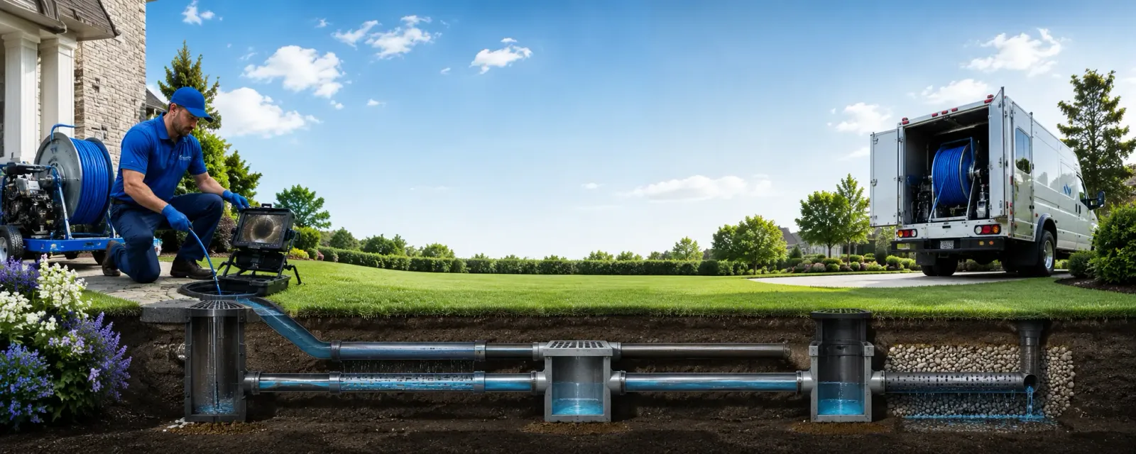 Outdoor drain cleaning information for Brisbin, PA